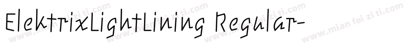ElektrixLightLining Regular字体转换